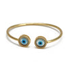 bracelet jonc mauvais oeil bleu grec or