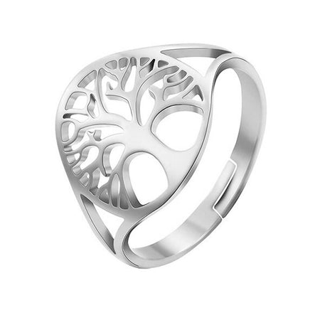 bague ajustable arbre de vie argent