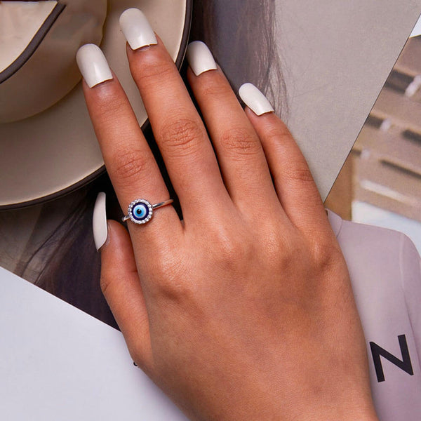 Bague Breloque Motif œil Grec (Nazar) - Neuf Avec étiquettes - Protection Et Style
