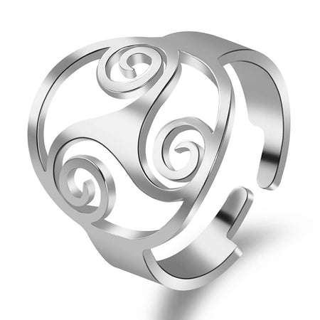 bague triskel celte breton argent