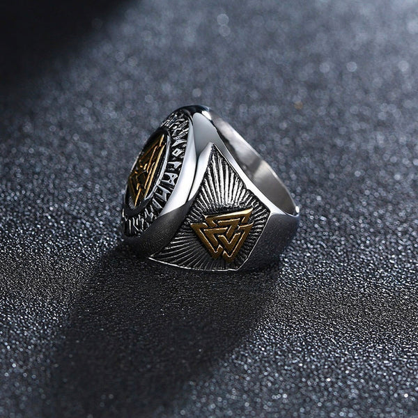 Bague discount viking valknut