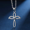 collier pendentif ailes d'ange coeur argent