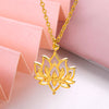 collier pendentif fleur de lotus or