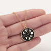 collier pendentif cycle lune astrologie or