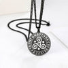 collier pendentif triskel celte breton runes viking noir