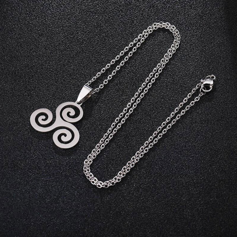 collier pendentif triskel celte breton argent