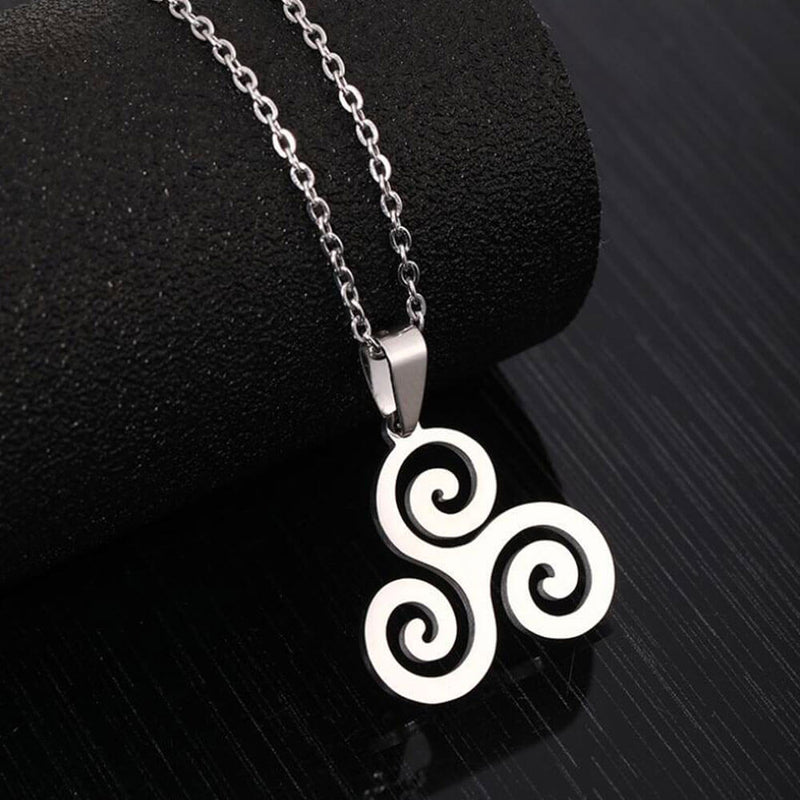 collier pendentif triskel celte breton argent