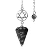 pendule oui non divinatoire pentacle obsidienne noire