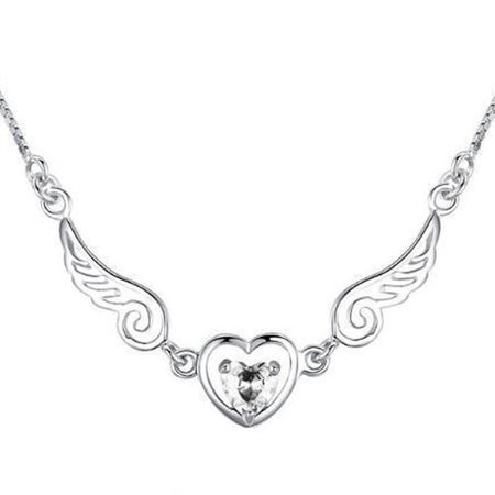 collier pendentif ailes d'ange archange coeur
