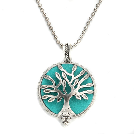 collier pendentif diffuseur huile essentielle arbre de vie