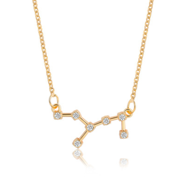 collier signe astro constellation vierge or