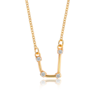 collier signe astro constellation verseau or