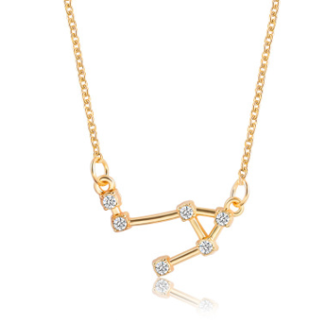 collier signe astro constellation balance or