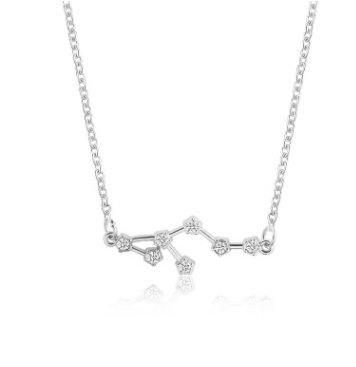 collier signe astro constellation lion argent
