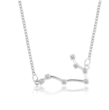 collier signe astro constellation gémeaux argent