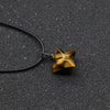 collier pendentif merkaba oeil de tigre