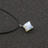 collier pendentif merkaba opale blanche