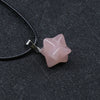 collier pendentif merkaba quartz rose