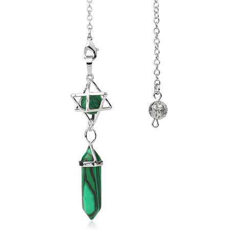 pendule divinatoire oui non merkaba malachite verte