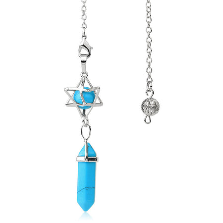 pendule divinatoire oui non merkaba turquoise bleue