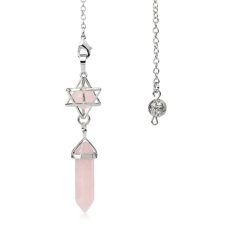 pendule divinatoire oui non merkaba quartz rose