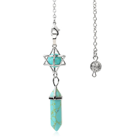 pendule divinatoire oui non merkaba turquoise