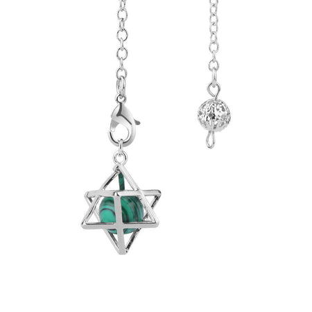 pendule divinatoire oui non merkaba perle malachite