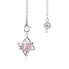 pendule divinatoire oui non merkaba perle Quartz rose cerise