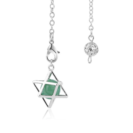 pendule divinatoire oui non merkaba perle aventurine verte