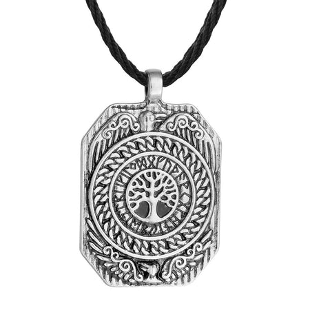 collier pendentif arbre de vie plaque argent