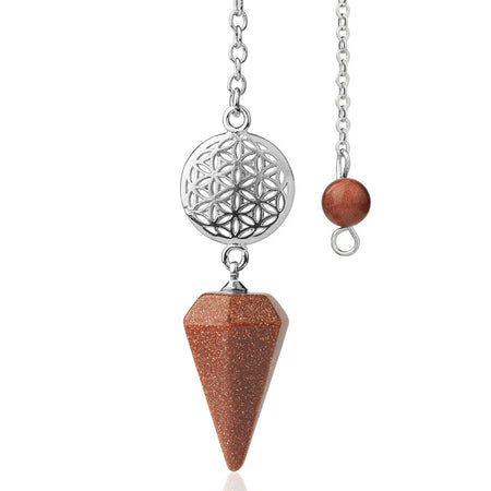 pendule divinatoire oui non fleur de vie sand stone