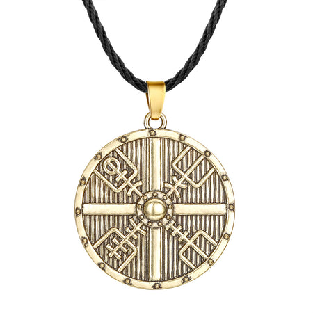 collier pendentif boussole viking vegvisir or
