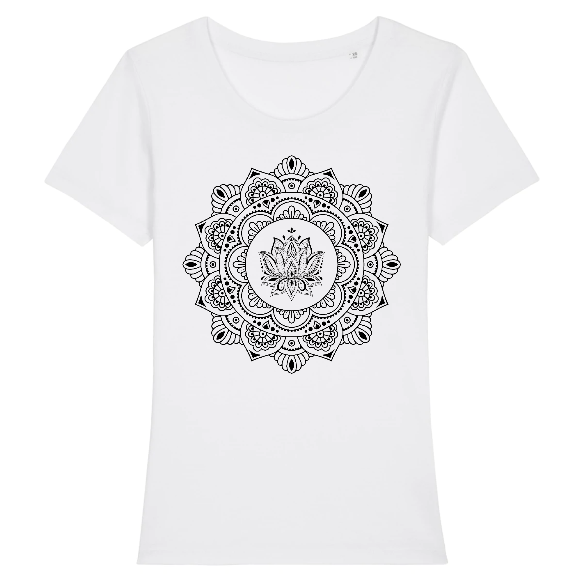 vetement tee shirt spirituel fleur de lotus mandala