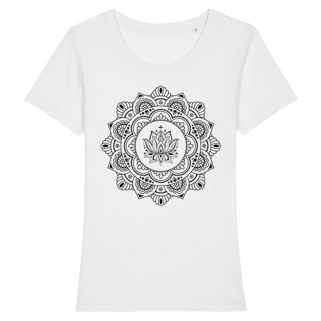 vetement tee shirt spirituel fleur de lotus mandala
