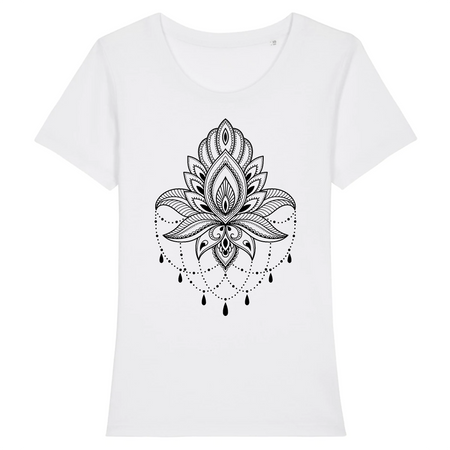 vetement tee shirt spirituel fleur de lotus