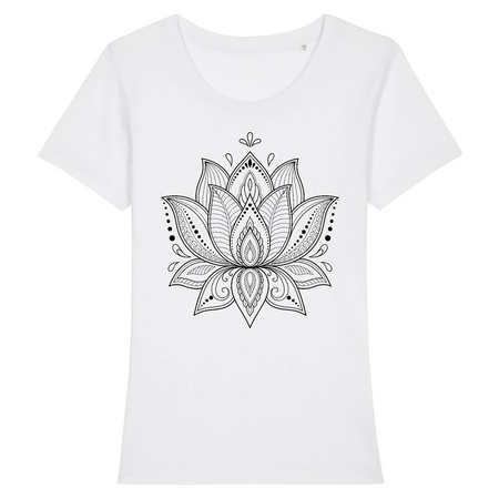 vetement tee shirt spirituel fleur de lotus