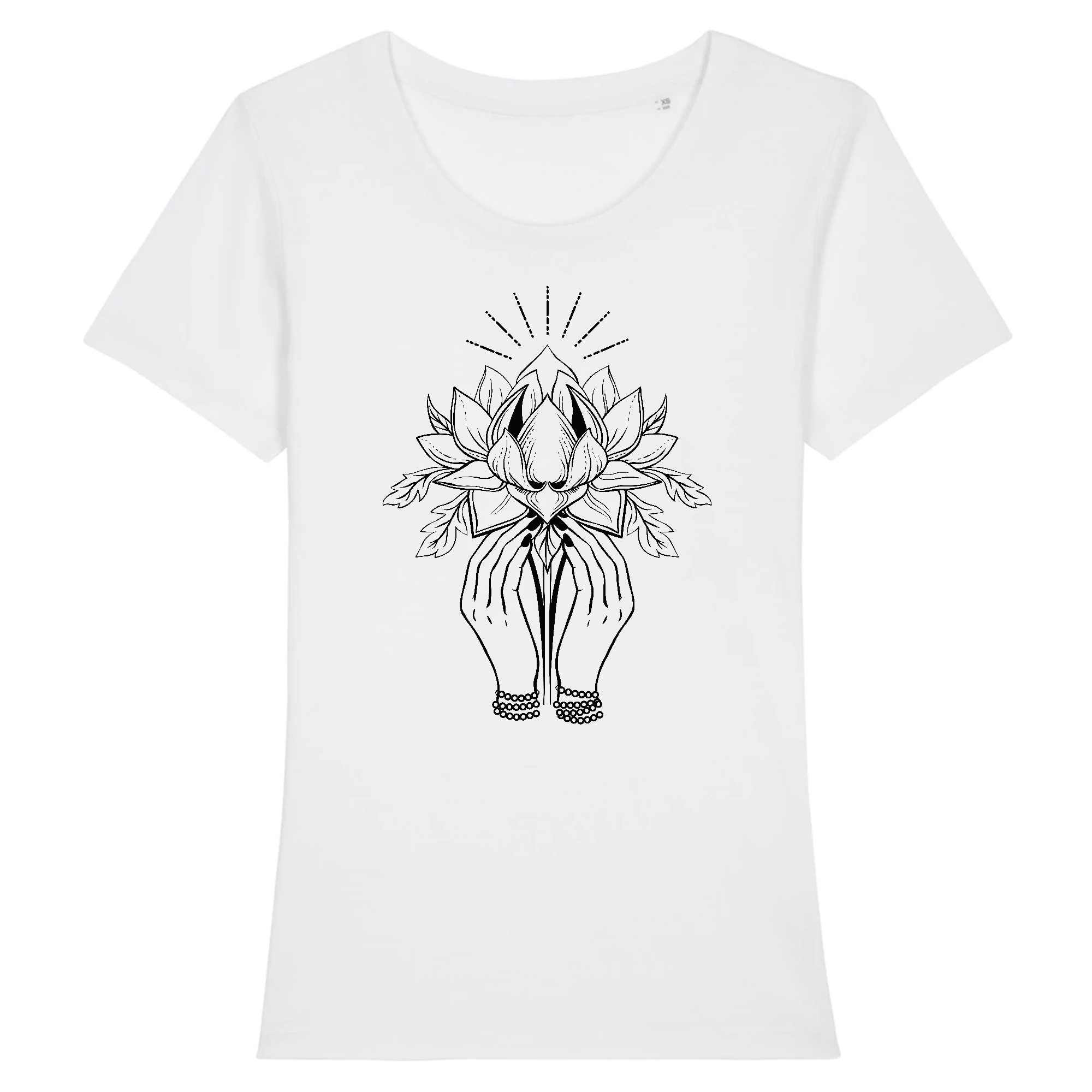 vetement tee shirt spirituel fleur de lotus