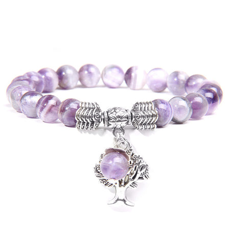 bracelet arbre de vie amethyste