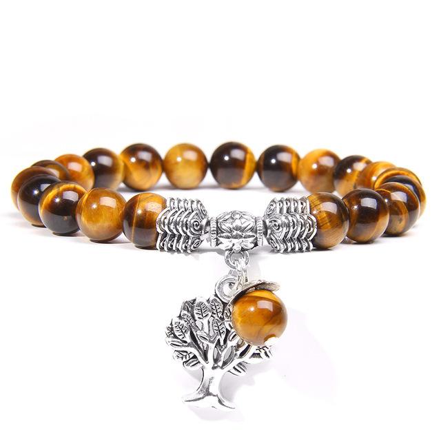 bracelet arbre de vie oeil de tigre