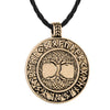collier pendentif arbre de vie runes or
