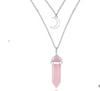collier pendentif bijou croissant lune quartz rose
