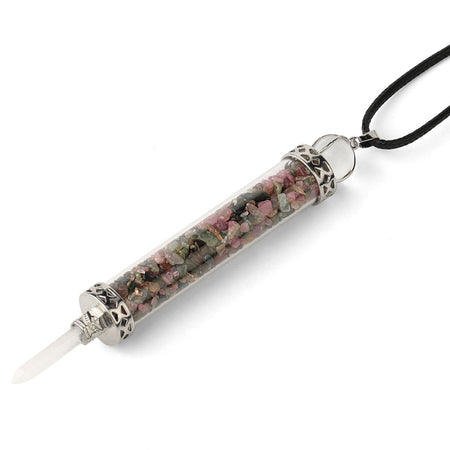 collier pendentif fiole tourmaline