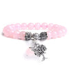 bracelet arbre de vie quartz rose