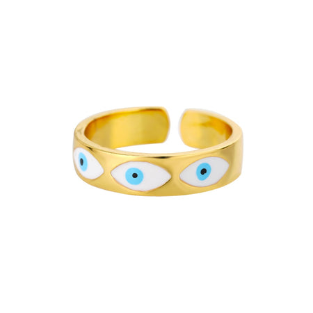 bague oeil de fatma turquoise or