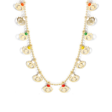 collier oeil bleu grec amulette or