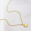 collier pendentif soleil or