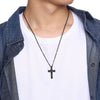 collier pendentif croix chretienne crucifix noir