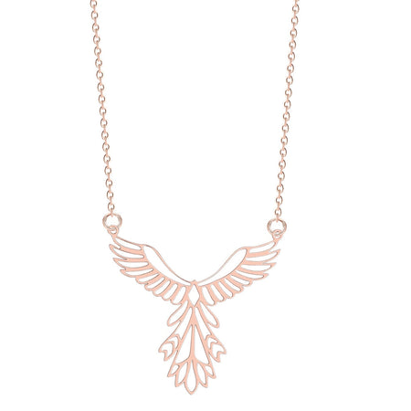 collier pendentif ailes d'ange or rose