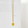 collier pendentif soleil or