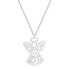 collier pendentif ange feminin argent